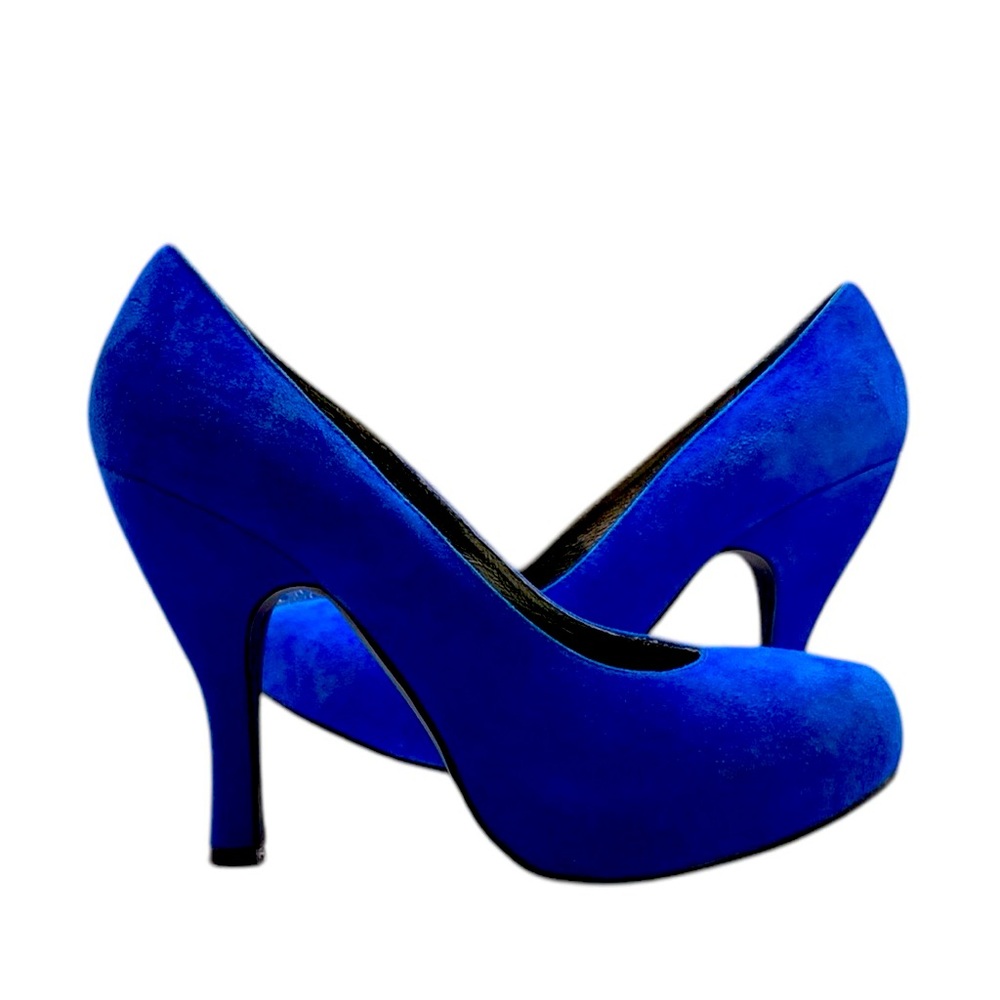 JEFFREY CAMPBELL Electric Blue Suede Heels